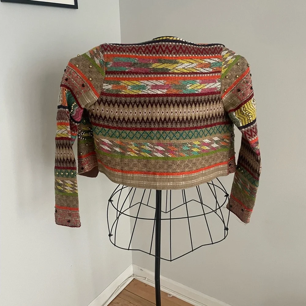 Glamorous Multicolor Patterned Blazer - Picture 2 of 7